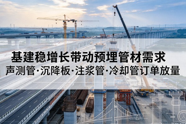 万全基建稳增长带动预埋监测管材需求，声测管、沉降板、注浆管订单持续放量